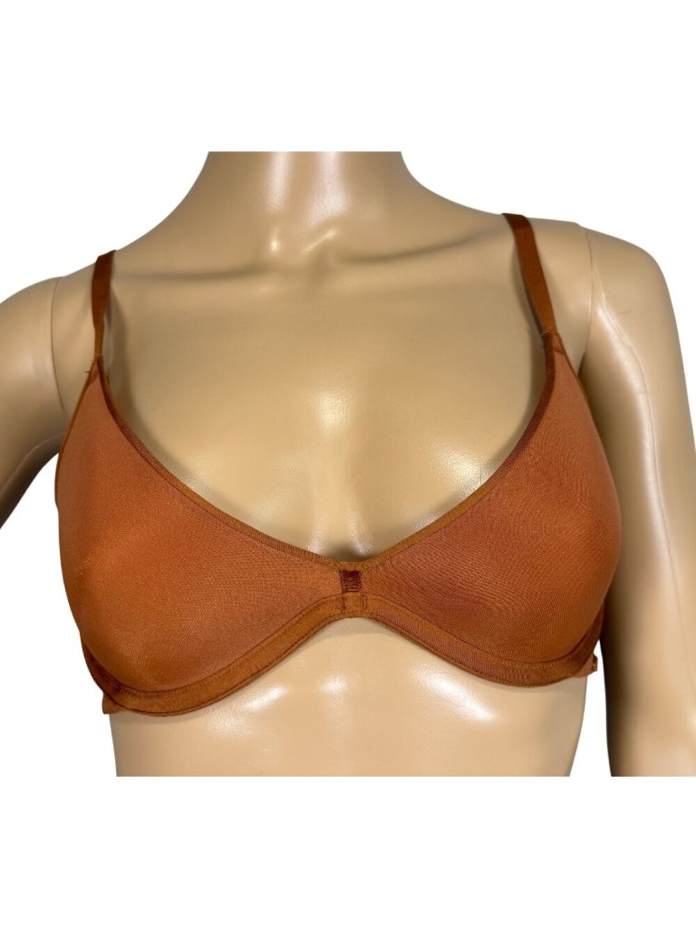 Skims Rust Orange Skoop Bra 34C
